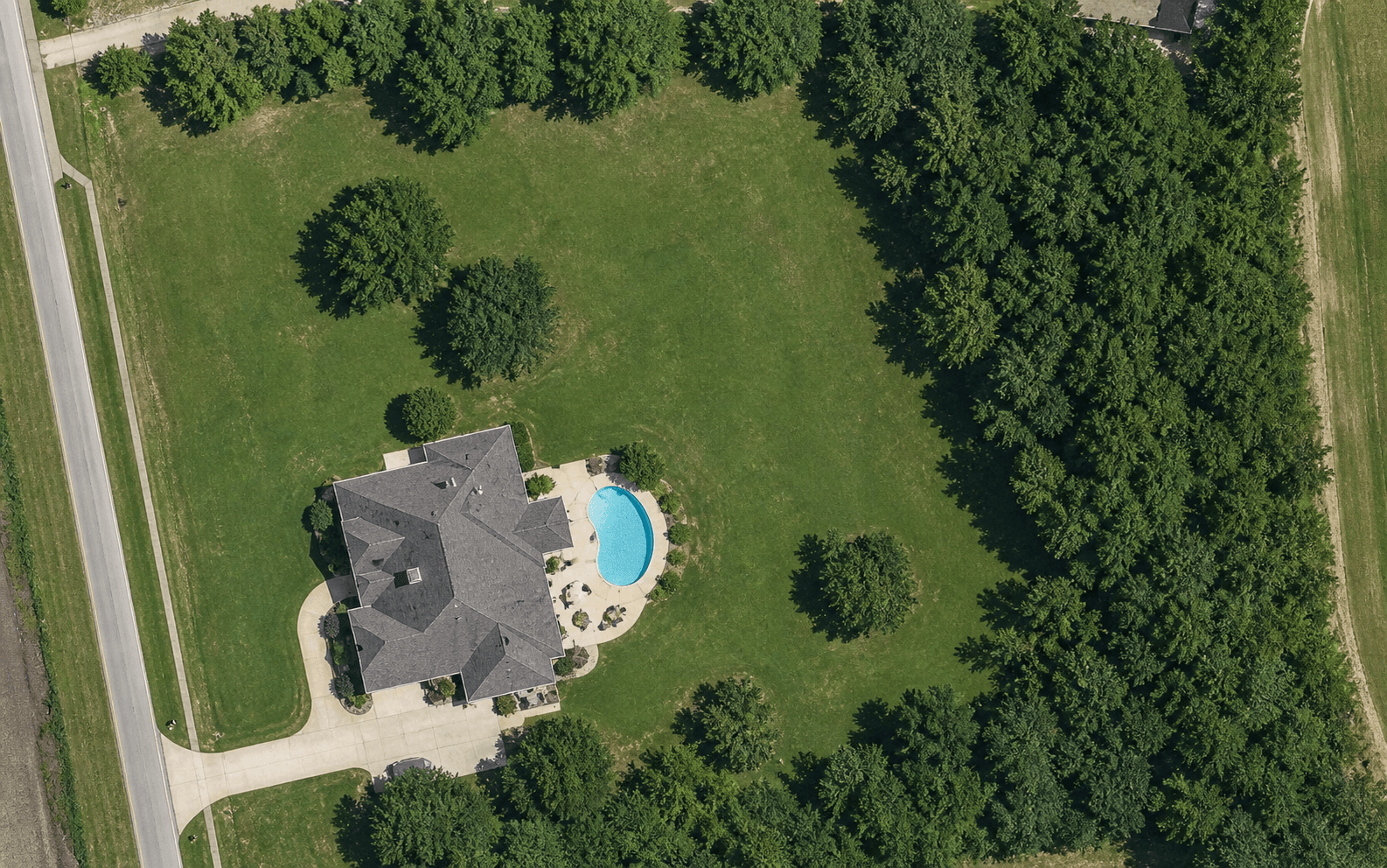 Aerial property viewed inside AcreX